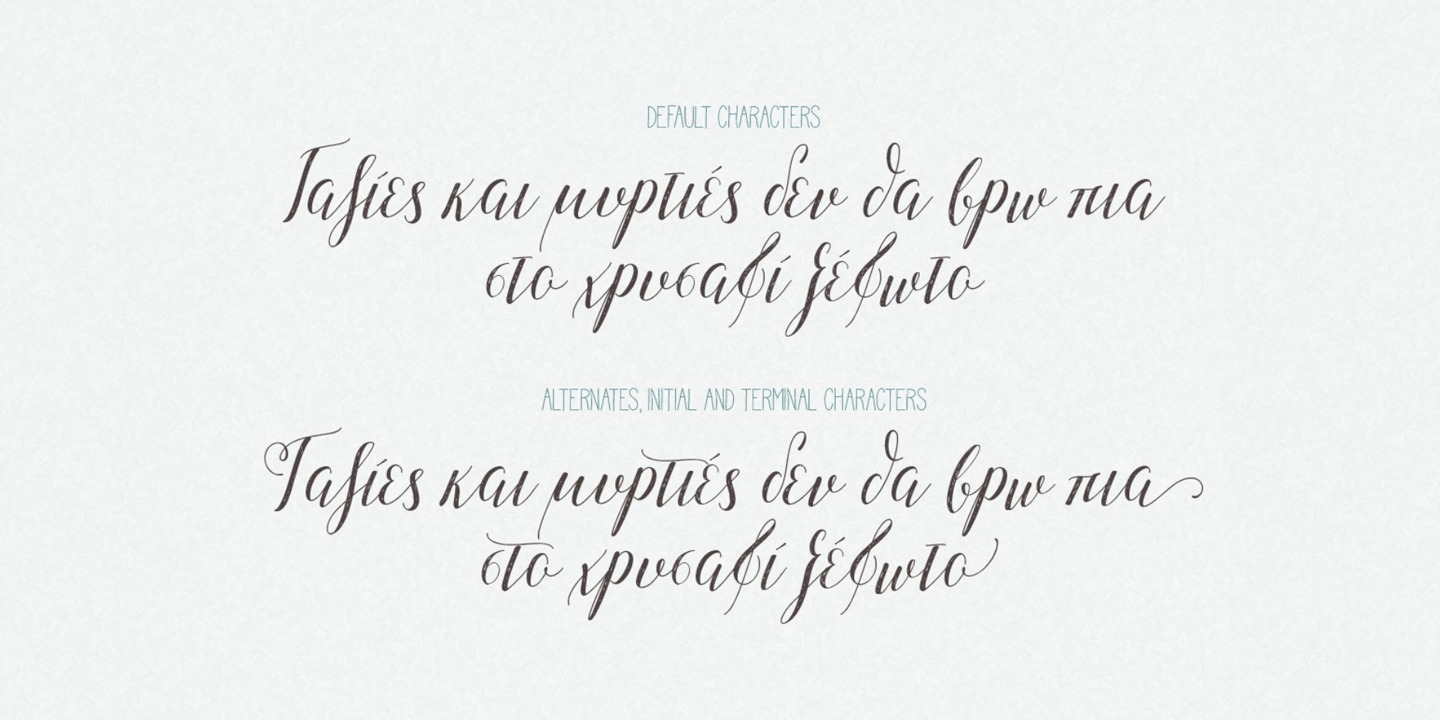 Beispiel einer Sketchbook Script Script-Schriftart